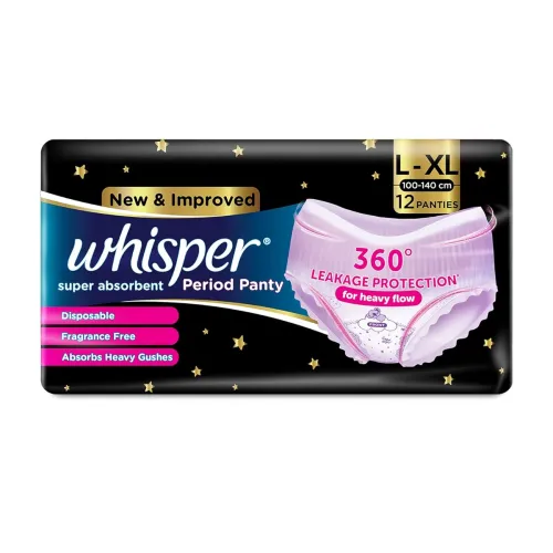 Image of Whisper Super Absorbent Period Panty, 12 L-XL Pants