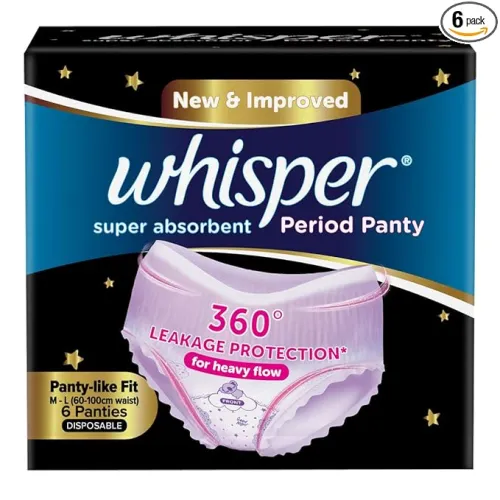 Image of Whisper Super Absorbent Period Panty, 6 M-L Pants