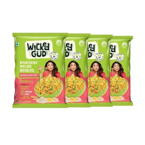 Image of WickedGud Nourishing Masala Instant Noodles (69 gm x 4)| Healthy Noodles 