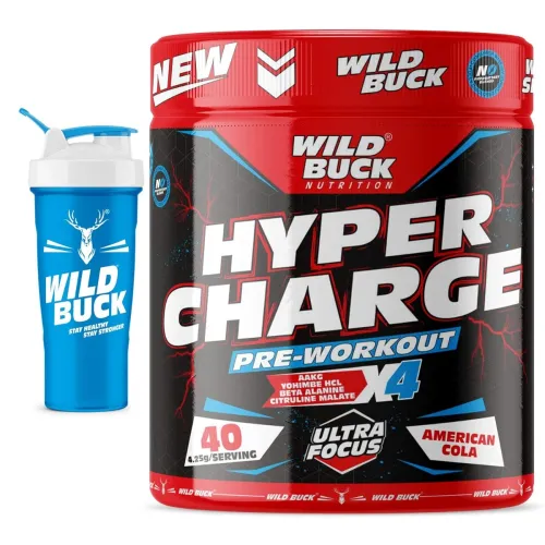 Image of WILD BUCK Wild Pre-X4 Hardcore Pre-Workout Supplement powder with Creatine Monohydrate