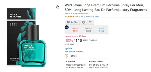Image of Wild Stone Edge Premium Perfume 30Ml