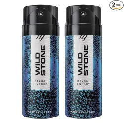 Wild Stone Hydra Energy Spray Deodorants For Men Pack2 150Ml