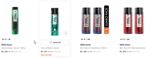 Image of Wild Stone Men's Perfume at minimum 50% Discount