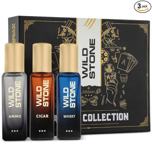 Image of Wild Stone Perfume Gift Set of Cigar,Ammo and Whisky Perfume