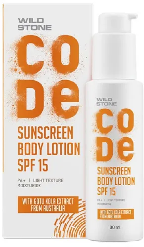Image of Wild Stone SPF 15 PA+ CODE Sunscreen Body Lotion 100ml