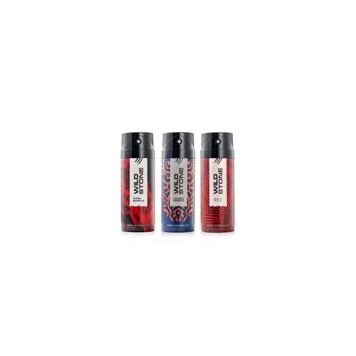 Image of Wild Stone Ultra Sensual, Red and Legend Deodorants Body Spray for Men