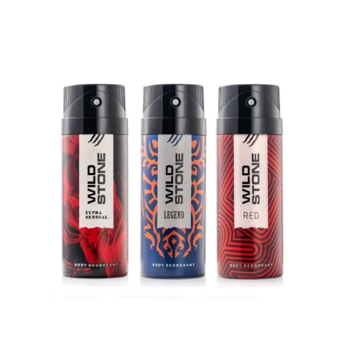 Image of Wild Stone Ultra Sensual, Red and Legend Deodorants Body Spray for Men