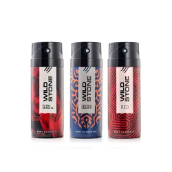 Wild Stone Ultra Sensual, Red and Legend Deodorants Body Spray for Men
