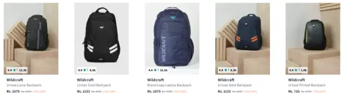 Image of Wildcraft Backpack minimum 73% Discount