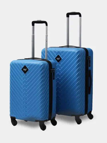Image of Wildcraft Hard Body Set of 3 Luggage 4 Wheels - Citron - Blue