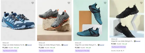 Image of Wildcraft Men’s Shoes at minimum 70% Discount