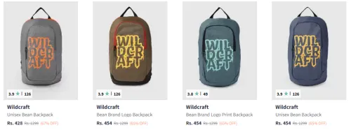 Image of Wildcraft Unisex Grey Bean Backpack @ Flat 65% Discount | Start ₹428