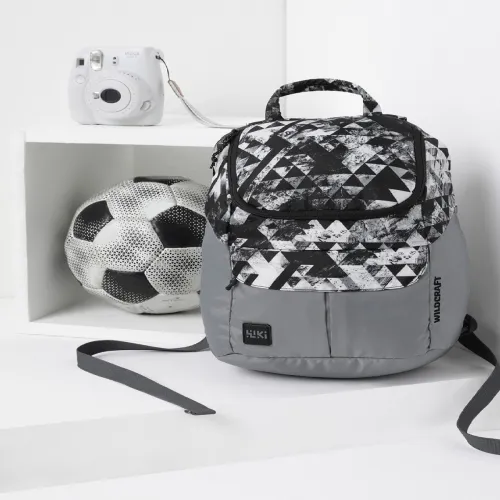 Image of Wildcraft Women Black & White Graphic Backpack