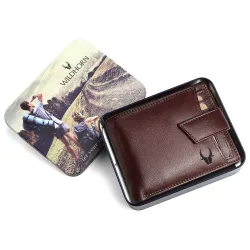 WildHorn Maroon Leather Wallet for Men