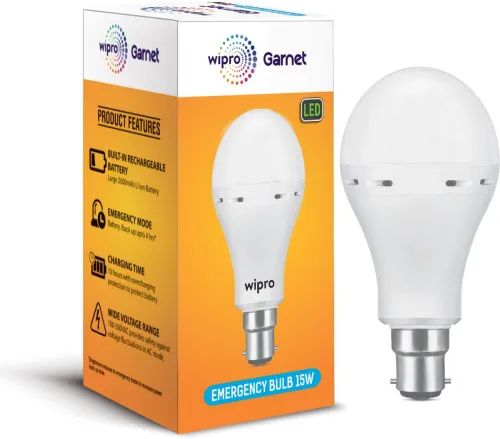 Image of Wipro 15W Rechargeable LED Bulb