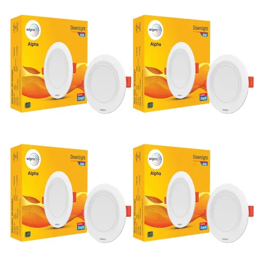 Image of Wipro 6W Alpha Downlight (Pack of 4)