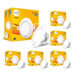 Wipro 7W Downlight – Pack of 6