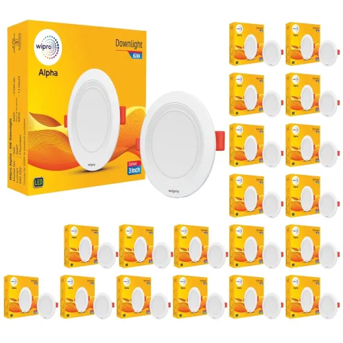 Image of wipro Abs 6W Alpha Downlight Pack of 20
