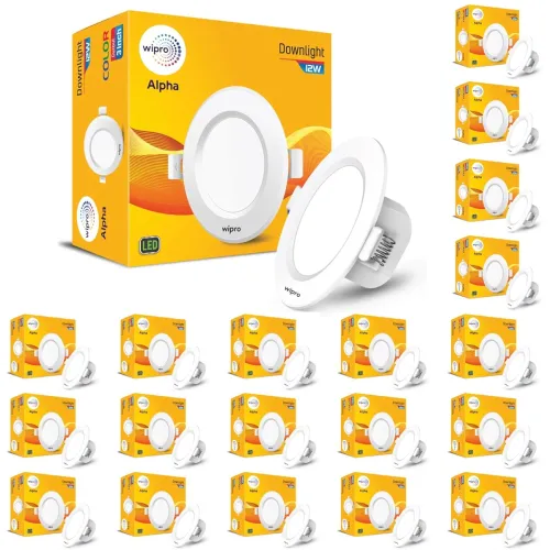 Image of Wipro Garnet 12W Round Downlight Junction Box Pack20
