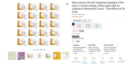 Wipro Garnet 2W LED Integrated Spotlight Pack 20