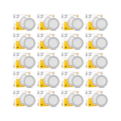 Image of wipro Garnet 3W Round LED Wave Panel Light for Ceiling pack 20