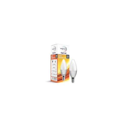 Image of Wipro Garnet 4.5 W E14 Base Frosted Candle LED Bulb