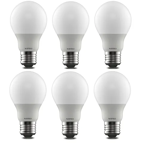 Image of wipro Garnet 5W LED Bulb for Home & Office 400V High Voltage Protection |Energy Efficient | Pack of 6