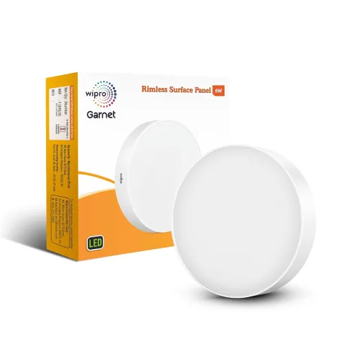 Image of wipro Garnet 6W rimless surface panel Pack of 1