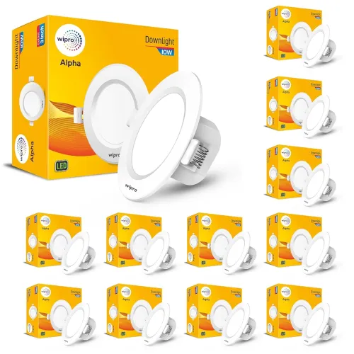 Image of wipro Polycarbonate Alpha 10W Round Downlight