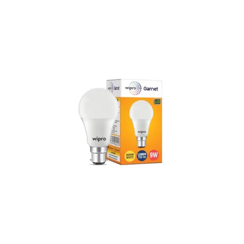 Image of wipro Polycarbonate Garnet Base B22 9-Watt LED Bulb