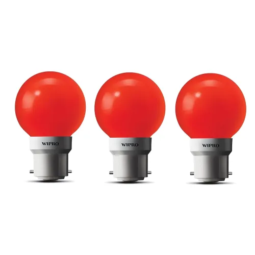 Image of wipro Safe Light N10006 B22 0.5-Watt LED Night Lamp (Red, Pack of 3).