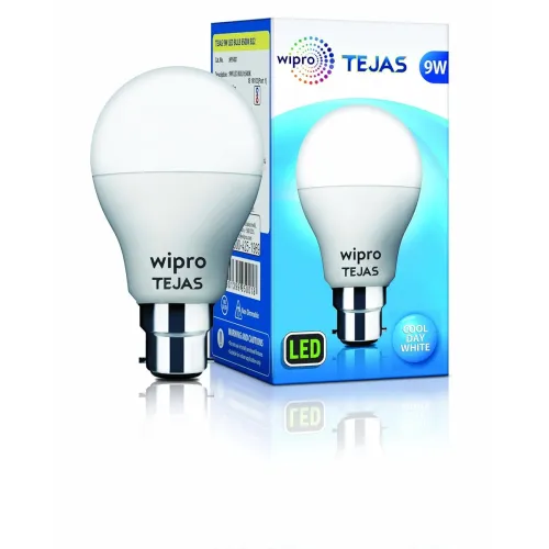 Image of Wipro Tejas 9W LED Bulb B22 Cool Day White Light 4Kv Surge Protection