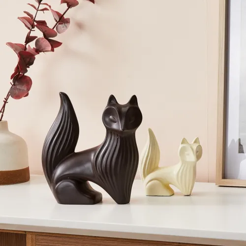 Image of Wise Fox Statues for Home Decor