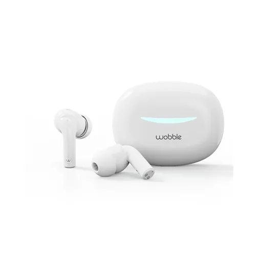 Image of Wobble Beans A77 TWS ANC in Ear Earbuds, 12mm Driver, Quad Mics, D.A.T chip