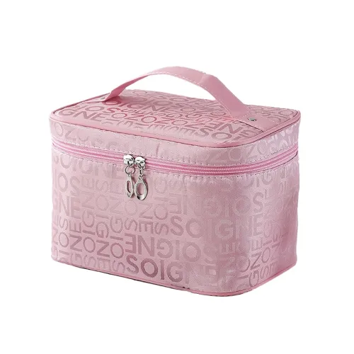 Image of Wolpin Large Pink Makeup Organizer Pouch