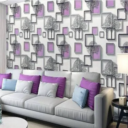 Image of WolTop WolTo-Purple Box Winter Tree-6M Self Adhesive Sticker (Pack of 1)