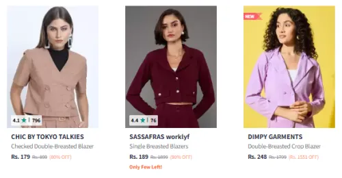 Image of Women Blazer Starting @ ₹179