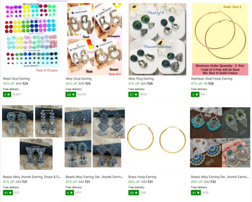 Image of Women Earrings Starting At ₹24