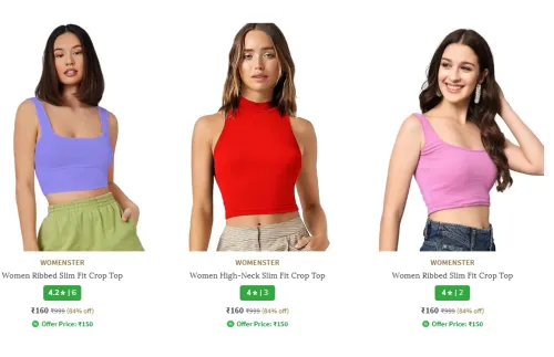 Image of Women Fashion Crop Top Starting @ ₹119