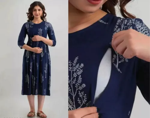 Image of Women Gown Dark Blue Dress
