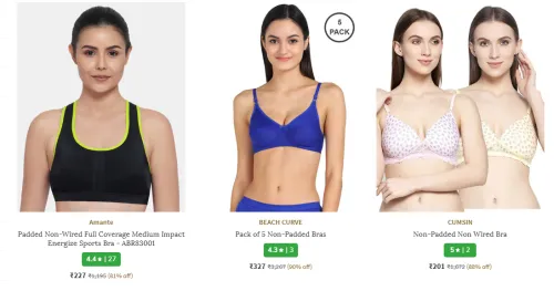 Image of Women's Bra Minimum 80% Discount