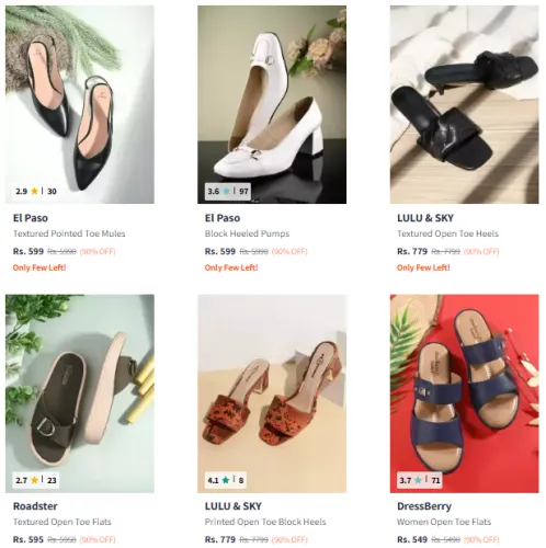 Image of Women's Branded Footwear @ Flat 90% Discount