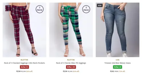 Image of Women's Jeans & Jeggings starting @ ₹234