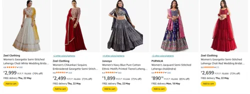 Image of Women's Lehnga Minimum 80% Discount