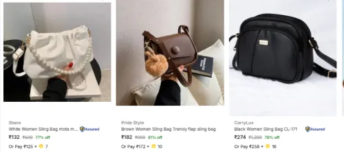 Image of Women Sling Bag Starting @ ₹84