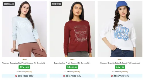 Image of Women Print Relaxed Fit Sweatshirt
