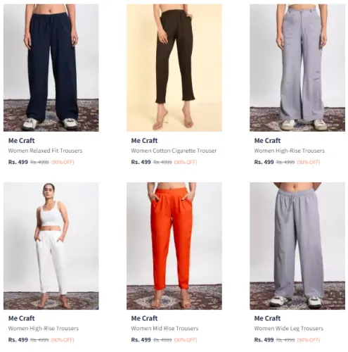 Image of Women's Premium Trousers @ Up to 90% Discount 