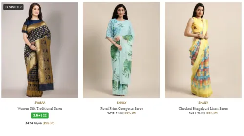 Image of Women's Sarees @ Up to 95% Discount