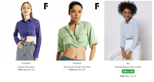Image of Women's Shirts @ Start ₹149