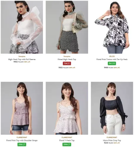 Image of Women's Shirts, Tops & Tunics @ Up to 96% Discount